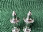 Vintage Duchin Sterling Glass Lined Weighted Salt   Pepper Shakers