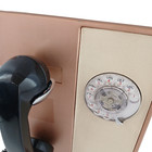 Vintage Western Electric Wall Rotary Phone Black Handset Copper Beige Untested
