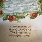 1911 Calendar Plate Wm  Olanosky The Shoeman Dubuque Iowa Small Chip 8 25   