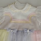 Girls 2t Vintage 80s Pastel Rainbow Organza Toddler Dress