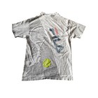 Vtg Fila Tennis  91 Us Open New York Usa Made Single Stitch Aop L White T-shirt 