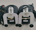 2 Logitech Z-640 Computer System Speakers White And Red Tested 