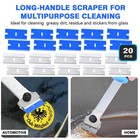 9 25  Razor Blade Scraper Tool W 10 Metal   10 Plastic Blades Long Sticker Glass