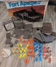 Vintage 1960s Marx Fort Apache Play Set With Box Incomplete Toy Figures   Parts