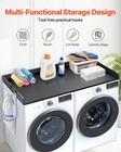 Uimoso 3-panel Washer Dryer Countertop 54 x27  Wooden Laundry Topper Cover Black