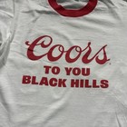 Vintage 1980s Colors Light Beer  T Shirt Sturgis Black Hills Sz M Col White 