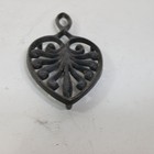 Vintage Wilton Footed Heart 5  Black Cast Iron Trivet Retro Hot Plate Mcm