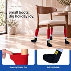 4pcs Christmas Elf Chair Leg Socks Fabric Furniture Floor Protectors Xmas Decor