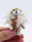Miniature Dollhouse  little Gem Teddy Bear  Angel By Deborah Canham