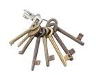 Vintage Antique Skeleton Keys Lot Bulk Mixed Old Brass Iron Barrel Lock Key Ring