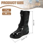 Waterproof Shoes Cover M Pvc Overshoes Rain Galoshes With Double Buckle Black