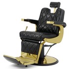 Black gold Vintage Recline Barber Chair Hydraulic Salon Beauty Styling Equipment