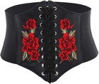 Flower Leather Corset Belt For Women