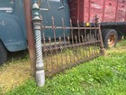 Rare  50  Ornate 1800s 36  Antique Wrought Cast Iron Fence With Two Gate Posts 