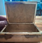 Vintage Mcm Hinged Carved Alabaster Onyx Marble Jewelry Trinket Box Art Deco