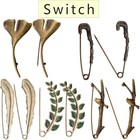 5pcs 5 Styles Extra Large Safety Pins Vintage Alloy Brooches Safety Pins Heav   