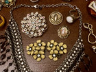 Vintage Estate Junk Drawer Jewelry - Repair Harvest Craft  Lot