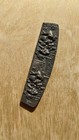 Vintage 1940s Tortoise Comb W  Repousse Silver Plated Village Scene Case 5 