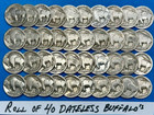 Buffalo Nickels Roll Lot Of 40 Dateless No Date Buffalo Nickels   No Acid Stains