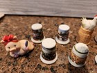 Lot Of 13 Thimbles Barnyard  Vtg Horse Scenes   