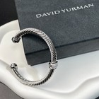 David Yurman 925 Silver 7mm Cuff Bracelet Size M 6-7 Inch