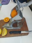 Vintage Retro Manual Aluminum Juicer Hand Press Squeezer Silver