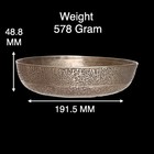   C44   Antique Brass Calligraphy Bowl  Calligraphy Bronze Piece  Antique Decor