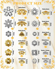 240 Pcs Bead Caps For Jewelry Making  18 Styles Silver   Gold Flower Bead Caps 