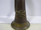 Vintage  Mgm Brass Reproduction 7th Cavalry  Bugle W   Property Tag