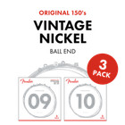 3-pack Of Fender 150l Pure-nickel Electric Guitar Strings - Light 9-42