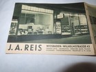Ephemera Advertisement 1940s Storefront Business J a  Reis Wiesbaden  Germany