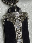 Lot Of  2  Large Elegant Black silver Tassel Braided Rope Curtain Tie Backs