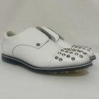 G  Fore Studed Elasticized Gallavanter Leather Golf Shoes Women   s Sz  8 Us Snow