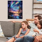 Aurora Paint By Numbers Kit For Adults With Framed starry Sky Landscape Paint B 