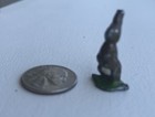 Miniature Metal Cold Painted Antique Vintage Rabbit hare bunny Dollhouse France