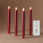 Luminara Led Flameless Led Battery Taper Candles With Remote Red 8 x1 1 