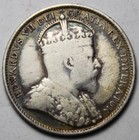 Newfoundland 1904h Silver 20 Cents  Cleaned  Key Date King Edward Vii  d22 