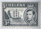 Travelstamps  1938-42 St  Helena  Stamps Sc 122a  3d  Mint  Original Gum  Hinged