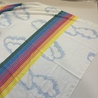 Vintage Pacific Rainbow   Clouds Twin Size Set Of 2 Flat Sheets And Pillowcase