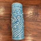 Vintage Orchids Of Hawaii Surfer Boy Blue Ceramic Tiki Mug Cup Marked Japan  F2