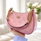 Coach Teri Shoulder Bag In Signature Canvas gold powder Pink New Cal51