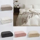 Solid Color Throw Fleece Blanket Sofa Bed Home Office Rug Nap Super Soft Warm