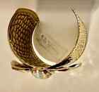 Delta Sigma Theta Inspired Womens Elephant Antique Gold Hammered Bracelet