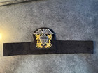 Vintage Usn Us Navy Officer Hat Cap Badge Bullion Hat Band Assume From 1950-60s