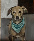 Custom Pet Portrait Acrylic Painting Handmade Art For Dog cat Photos
