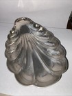 Vintage Restaurant Hotel Silver Fan Leaf Condiment Dish Reed Barton 9   