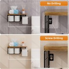  bathroom Toilet Paper Holder With Shelf Storage Basket For Wipes And Rolls  
