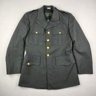 Vintage Us Army 38r Serge Green Dress Uniform Coat Jacket Military 80s Button