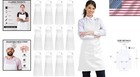 12 Pack Cotton Bib Apron With 2 Pockets  Unisex