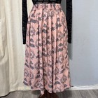 Carlucci Kids Girls Blush Floral Print Elastic Waist Midi Skirt Size Xl Peasant